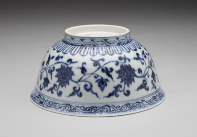 图片[3]-Bowl with lotus scrolls in underglaze blue, Ming dynasty (1368-1644)-China Archive